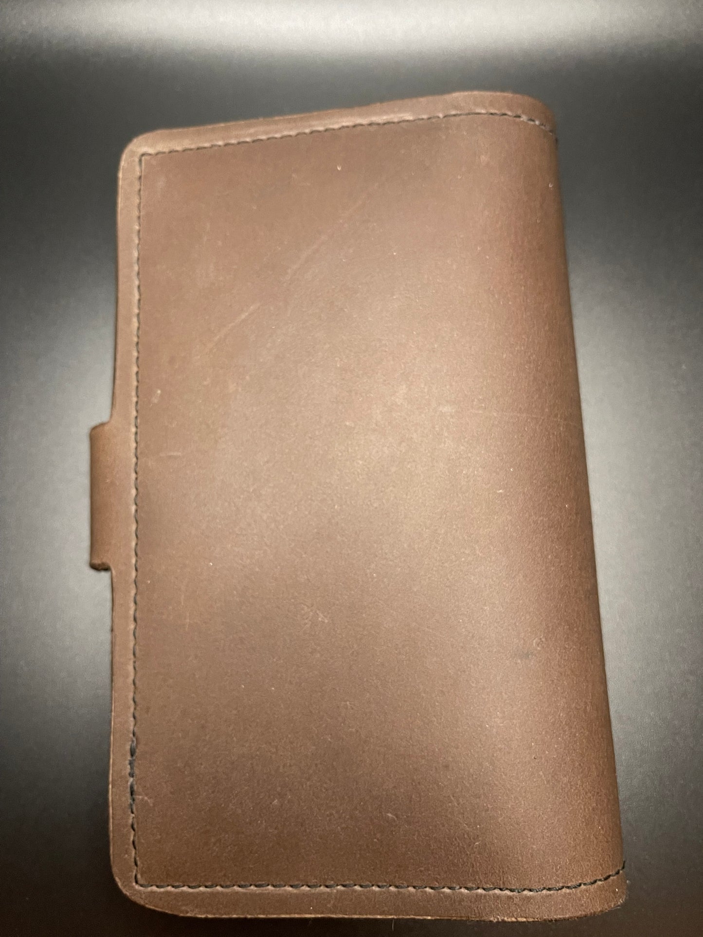 Compact Leather Journal Cover- Terra Cotta