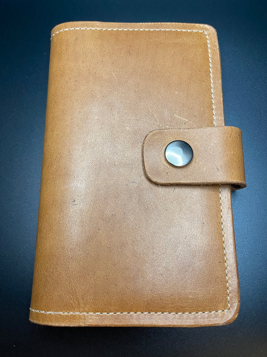 Compact Leather Journal Cover- Natural